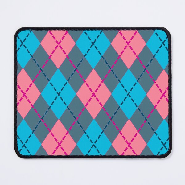 Item preview, Argyle Pattern - Light Blue, Teal and Pink designed and sold by TotallyRetroArt.