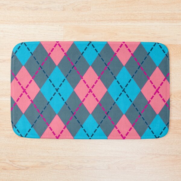 Item preview, Argyle Pattern - Light Blue, Teal and Pink designed and sold by TotallyRetroArt.