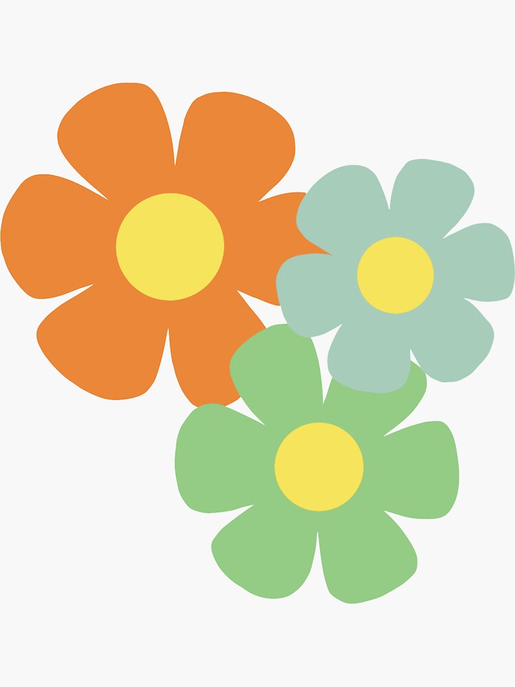 Pastel Spring Retro Floral Vinyl