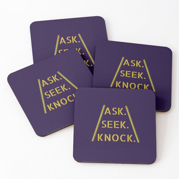 Item preview, ASK.SEEK.KNOCK. Matthew 7:7 Christian Faith Design designed and sold by GEM STYLE.