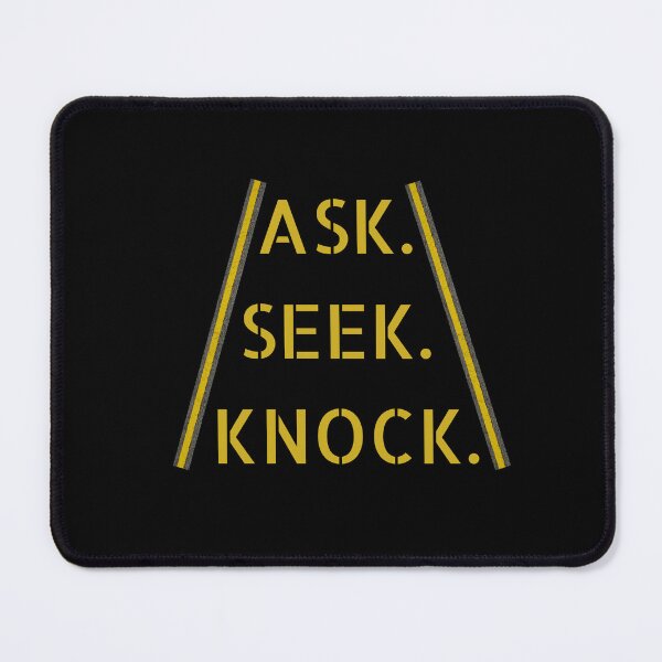 Item preview, ASK.SEEK.KNOCK. Matthew 7:7 Christian Faith Design designed and sold by GEM STYLE.