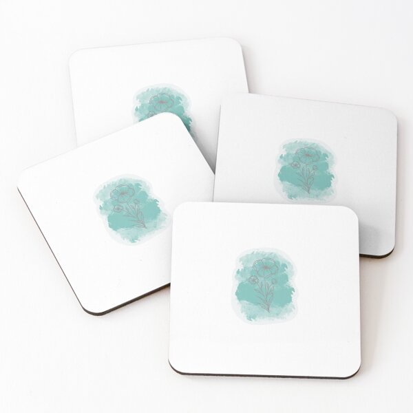 Item preview, Simple Turquoise Flower  designed and sold by Stickalicous.