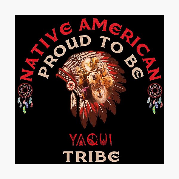 Yaqui Pride Tribe Native American Indian Buffalo Yoeme Uto Mens Back Print  T-shirt