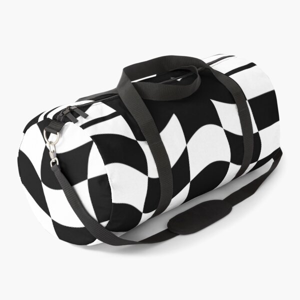 Item preview, Geometrical Distorted Black and White Checker - Black  and White Chess designed and sold by adoredigitals.