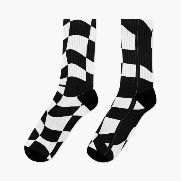 Item preview, Geometrical Distorted Black and White Checker - Black and White Chess designed and sold by adoredigitals.