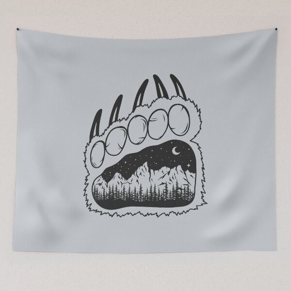 Item preview, Northern Bear Paw (Grey) designed and sold by Sarah Lumley.