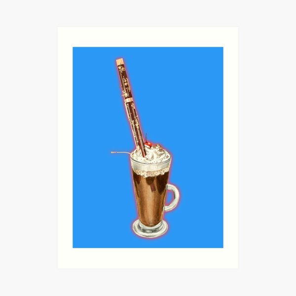 Bassoon Musical Coffee Choc Malt Milkshake Art Print