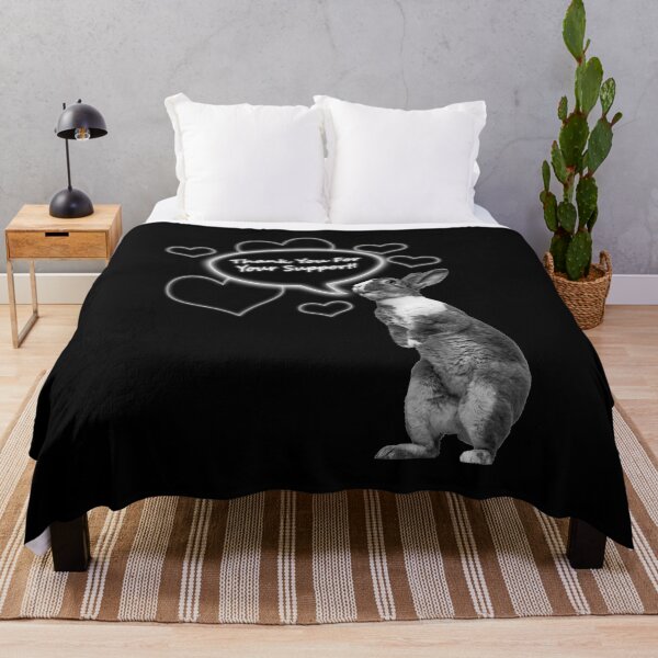 Item preview, Thank you for your support! - Albert the Rabbit Black & White designed and sold by urbangoatmedia.
