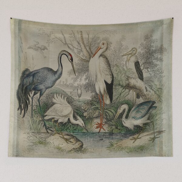Item preview, Vintage Cranes with Birds  designed and sold by Vintage by Kaya.