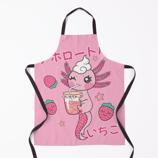 Item preview, Snaxolotl Kawaii Axolotl - Pink Colour With Strawberry designed and sold by Abhishek Goldar.