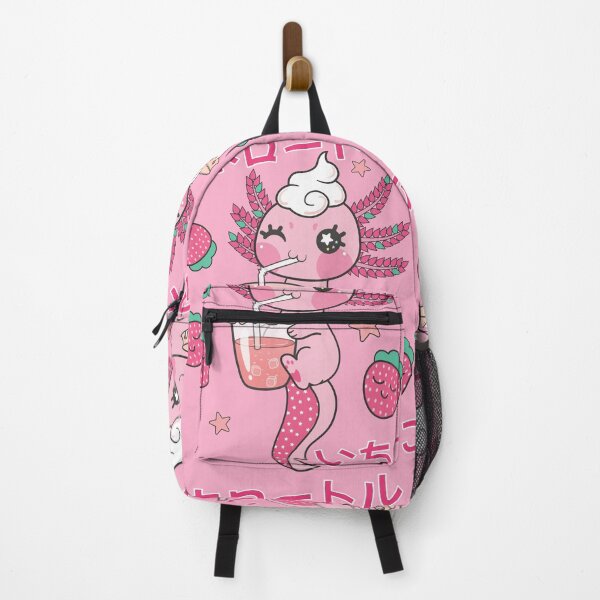Item preview, Snaxolotl Kawaii Axolotl - Pink Colour With Strawberry designed and sold by Abhishek Goldar.