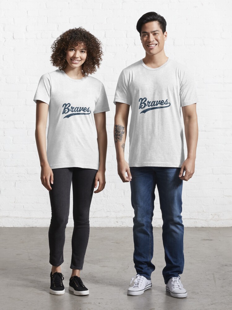 Braves Baseball Vintage Sports Logo V-Neck T-Shirt