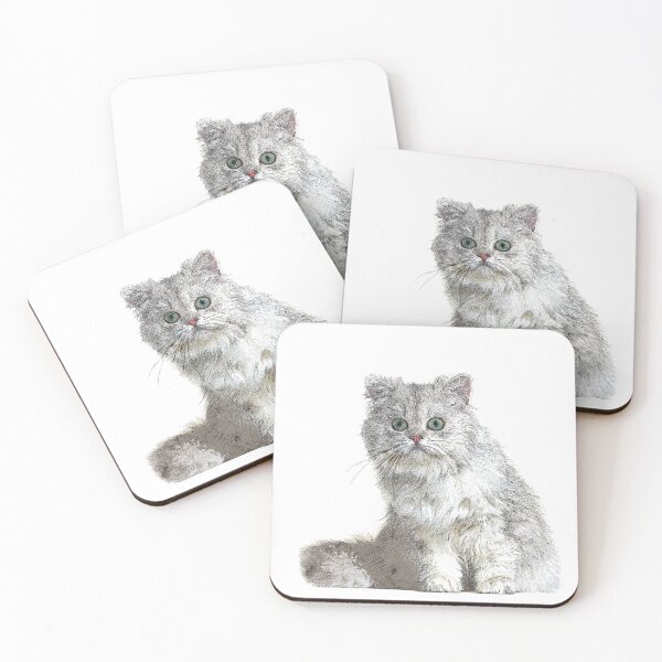 Item preview, Cute and Cool, Grey British Longhair Cat - Custom Pet Portrait Art Studio designed and sold by Custom Pet Portrait Art Studio.