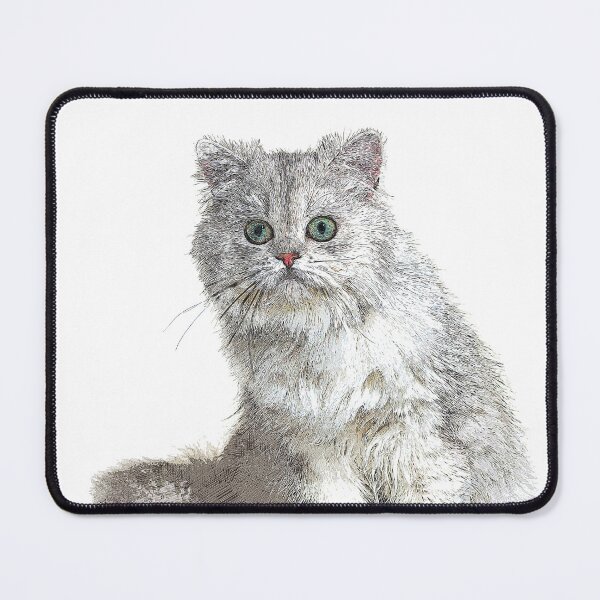 Item preview, Cute and Cool, Grey British Longhair Cat - Custom Pet Portrait Art Studio designed and sold by Custom Pet Portrait Art Studio.