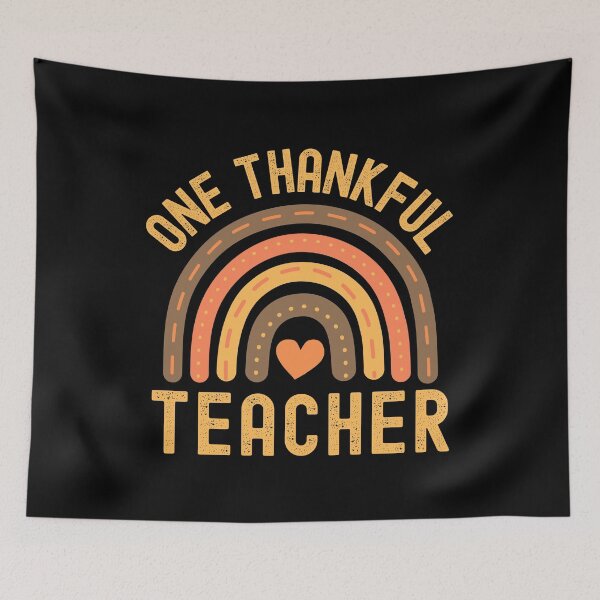 Item preview, Thanksgiving Teacher - One Thankful Teacher - Teacher Give Thanks, Thanksgiving Professor, School Thanksgiving Party, Autumn Teacher, Fall Teacher designed and sold by jadedscientist.