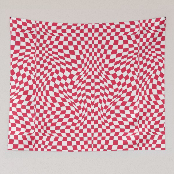 Item preview, Red and White Checker Distorted - Distorted Checker designed and sold by adoredigitals.