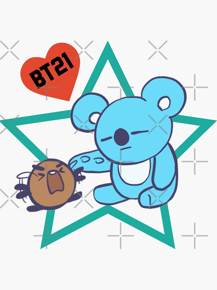 Bt21 Shooky And Koya Sticker For Sale By Theclassic2 Redbubble