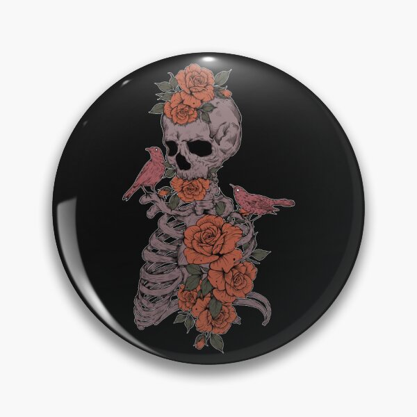 Item preview, Floral Skeleton and birds designed and sold by mengerzarrok.