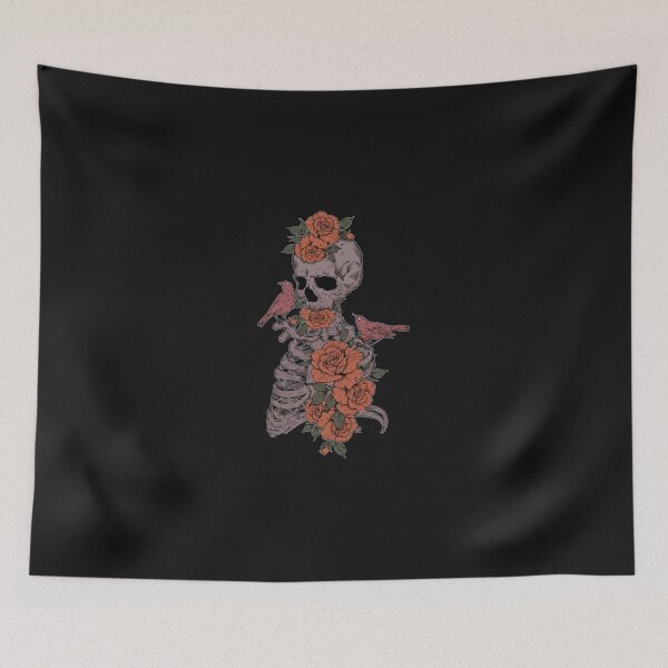 Item preview, Floral Skeleton and birds designed and sold by mengerzarrok.