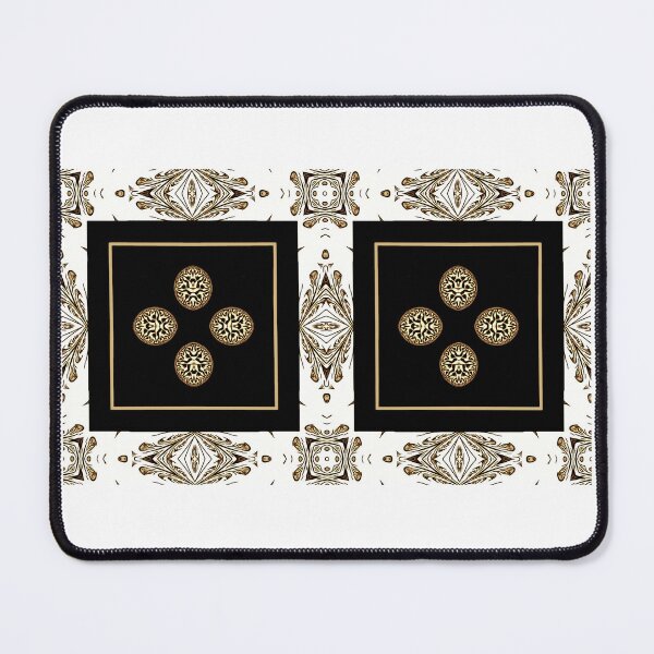 Item preview, White Gold and Black Textile designed and sold by FancyFriendship.