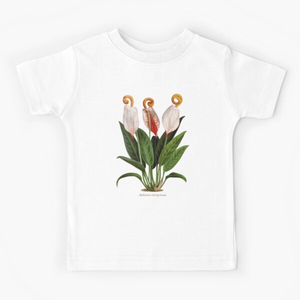 Anthurium scherzerianum old plate Camiseta para niños