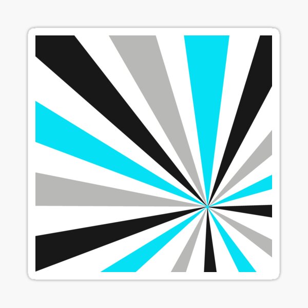 Item preview, Mid-Century Modern Aqua, Gray, White, Black Sunburst Design  designed and sold by DEC02.