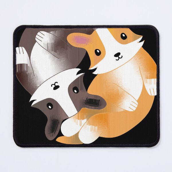 Item preview, Kawaii Aesthetic Yin Yang Corgi Balance Symbol designed and sold by GingerBarron.