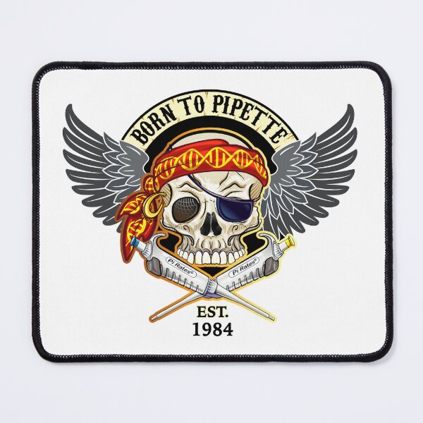 Item preview, BORN TO PIPETTE 1984 - Skull with DNA Headband and Micropipettes designed and sold by Zit-Zat-Zot.