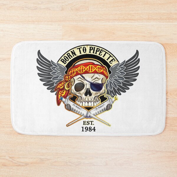 Item preview, BORN TO PIPETTE 1984 - Skull with DNA Headband and Micropipettes designed and sold by Zit-Zat-Zot.