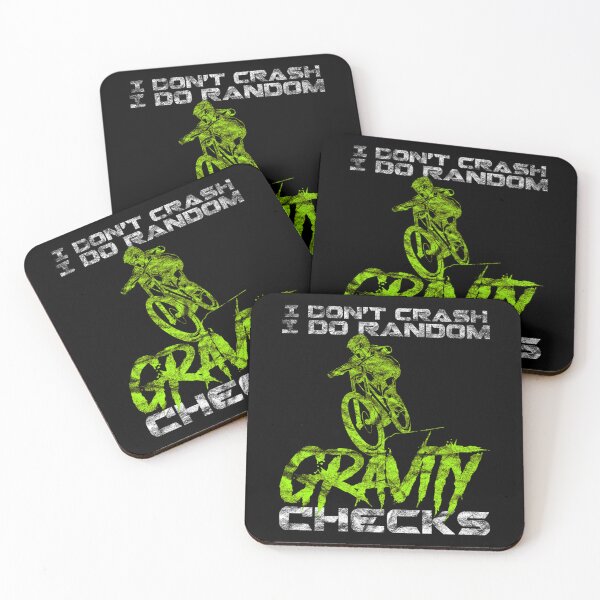 Item preview, Crash Gravity Checks Mountain Biking Mtb Life Bicycle Distressed Gift Essential T-Shirt designed and sold by felyn3gloria.