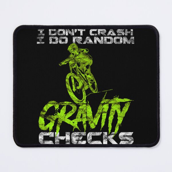 Item preview, Crash Gravity Checks Mountain Biking Mtb Life Bicycle Distressed Gift Essential T-Shirt designed and sold by felyn3gloria.