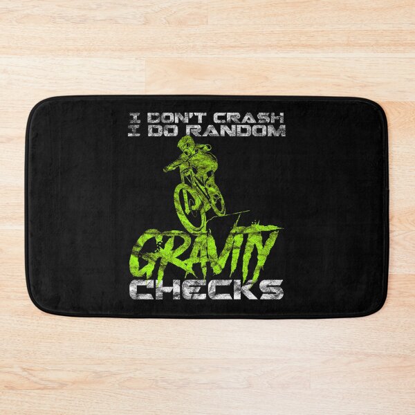 Item preview, Crash Gravity Checks Mountain Biking Mtb Life Bicycle Distressed Gift Essential T-Shirt designed and sold by felyn3gloria.