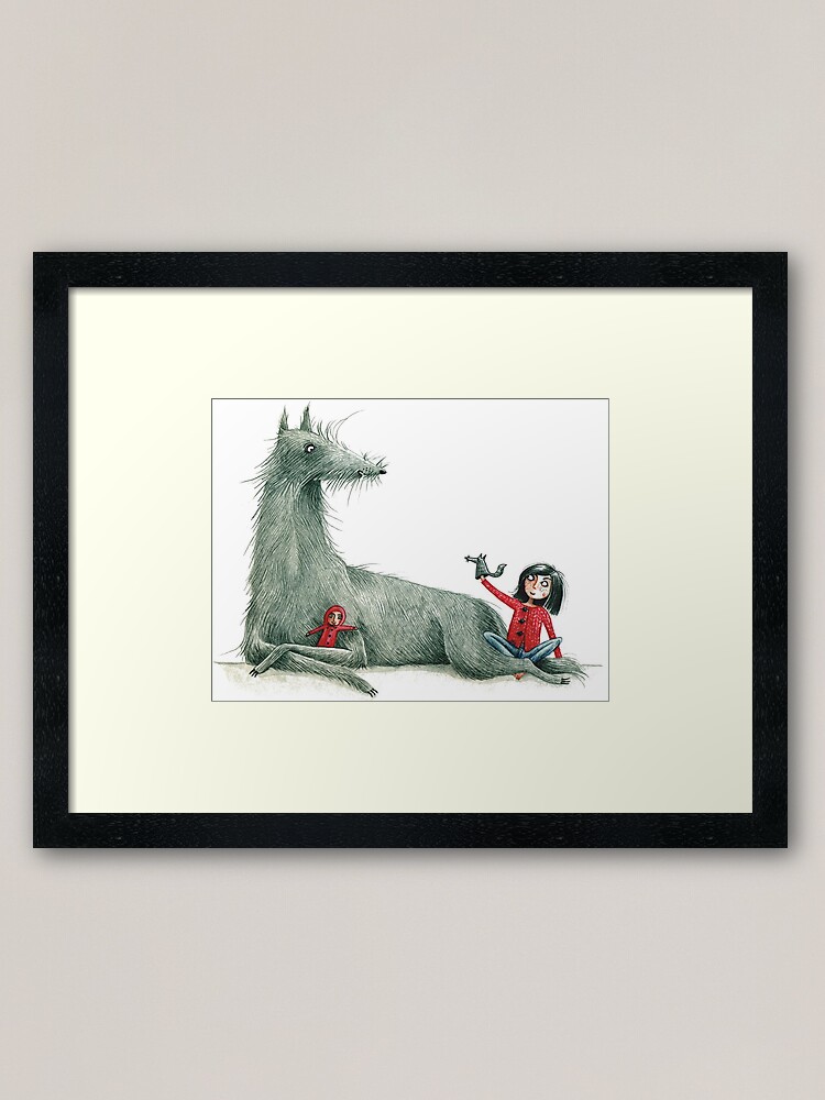 Puppenspiel Puppet Show Little Red Riding Hood The Wolf Framed Art Print By Juniemond Redbubble