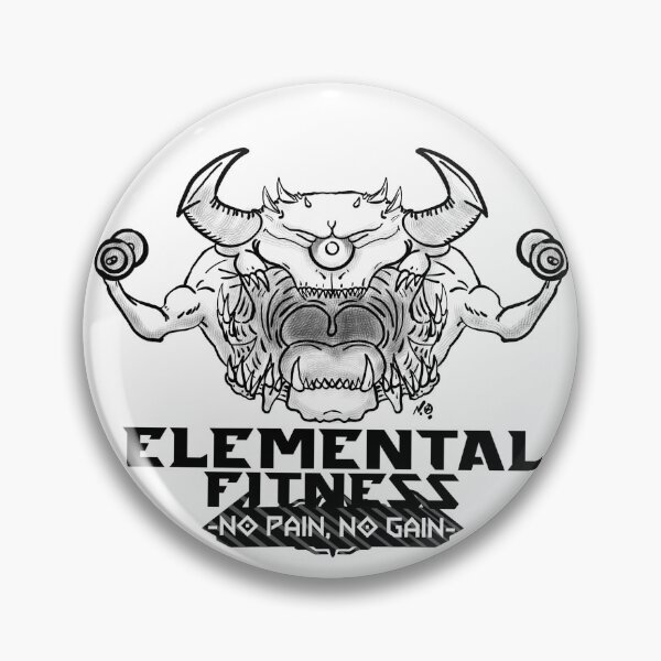 Item preview, Elemental Fitness - No Pain No Gain - Return to Castle Greyscale! designed and sold by nic0bit.