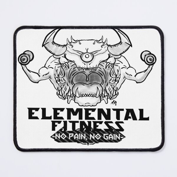 Item preview, Elemental Fitness - No Pain No Gain - Return to Castle Greyscale! designed and sold by nic0bit.