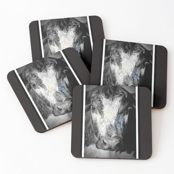 Item preview, COW PORTRAIT IN BLACK & WHITE designed and sold by Opalbluerose.