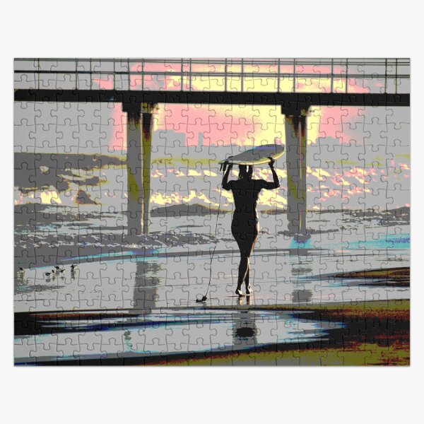 Item preview, Surfer Girl Silhouette designed and sold by LeslieMac713.