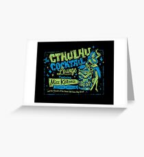 Cthulhu Cocktail Lounge Greeting Card