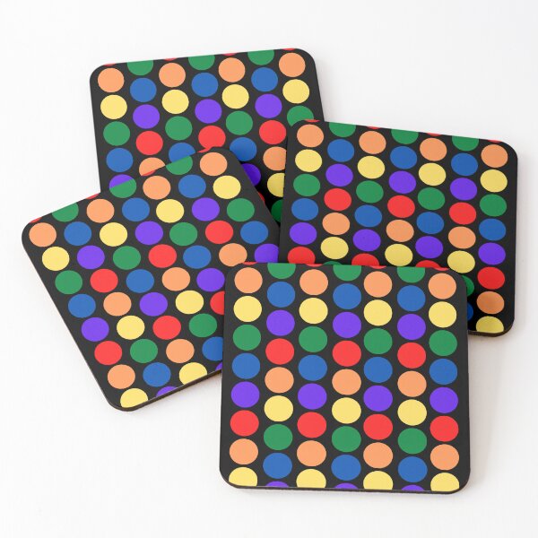Item preview, Rainbow Polka Dots on black designed and sold by JRice66.