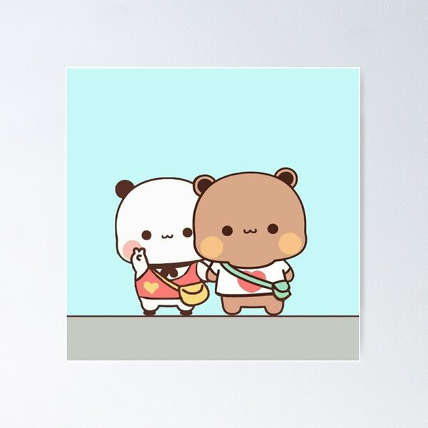 Bubu Dudu - Cute Couple Cartoon Poster for Sale by DARTETA