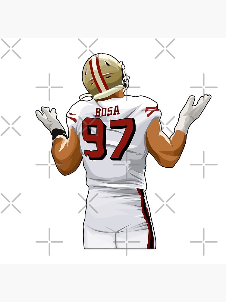 Nick Bosa Poster San Francisco 49ers Canvas Print Wall -    Nfl  football art, Sports art print, San francisco 49ers football