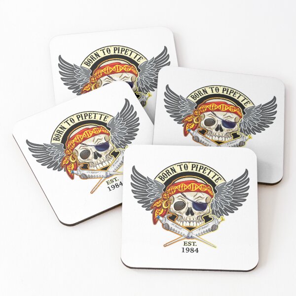 Item preview, BORN TO PIPETTE 1984 - Skull with DNA Headband and Micropipettes designed and sold by Zit-Zat-Zot.