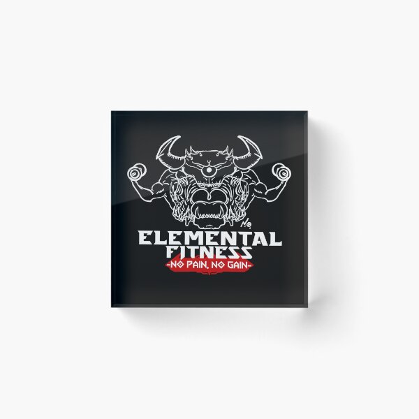 Item preview, Elemental Fitness - No Pain No Gain BLACKOUT designed and sold by nic0bit.