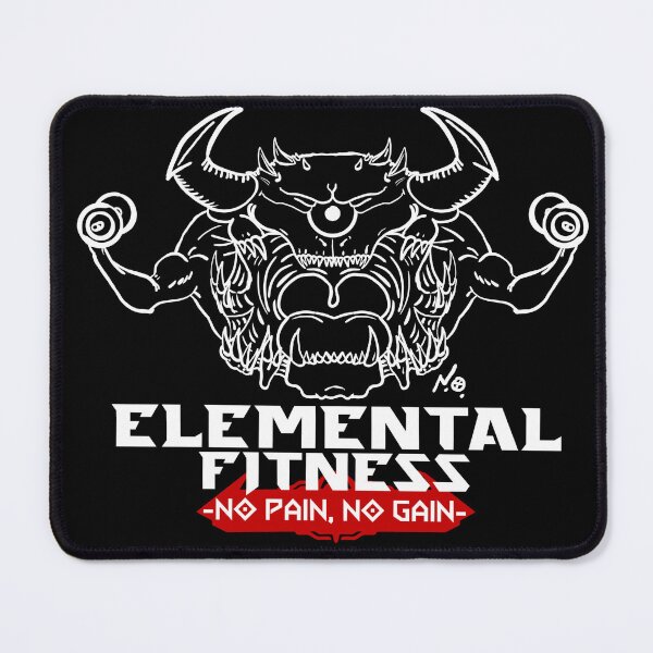 Item preview, Elemental Fitness - No Pain No Gain BLACKOUT designed and sold by nic0bit.