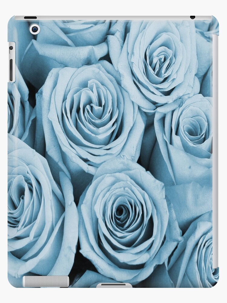 Funda y vinilo para iPad «Hermosas rosas azules» de s-s-graphics | Redbubble