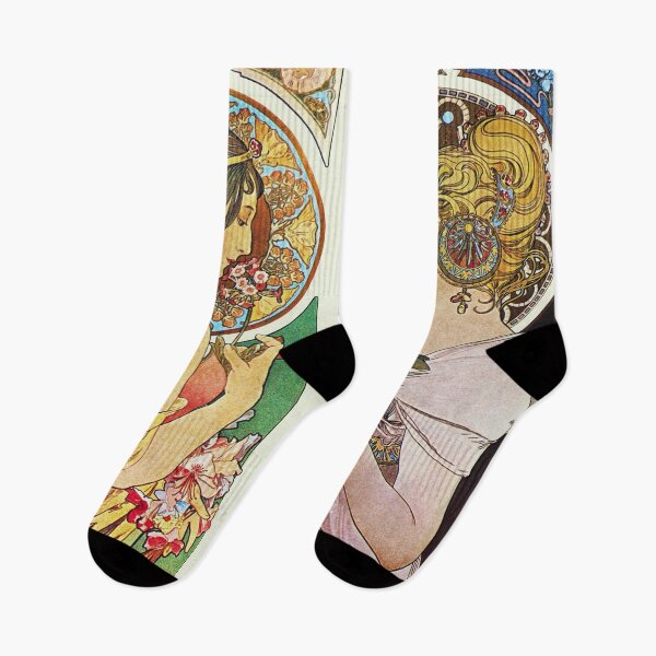 Item preview, Primrose and Feather Mucha Vintage 1899 - La Primevere and La Plume Reproduction designed and sold by molamode.