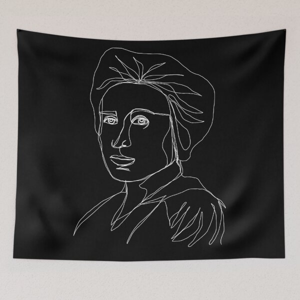 Item preview, Rosa Luxemburg Single-Line Portrait Inverted designed and sold by pommunist.