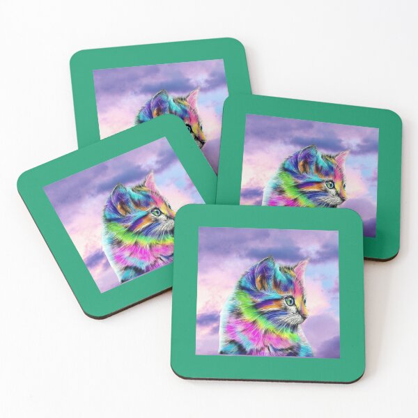 Item preview, Rainbow Clouds Kitten   designed and sold by FavouriteStore.