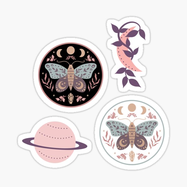 Aesthetic Autumn Moth Sticker – Big Moods