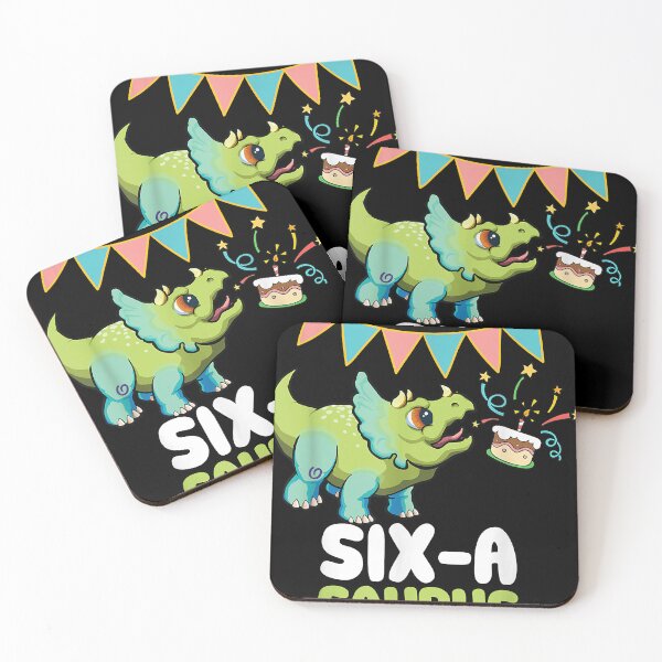 Item preview, Six-a saurus Dinosaur Lover Cute Kiddo Triceratops  designed and sold by FulginitiNahlah.